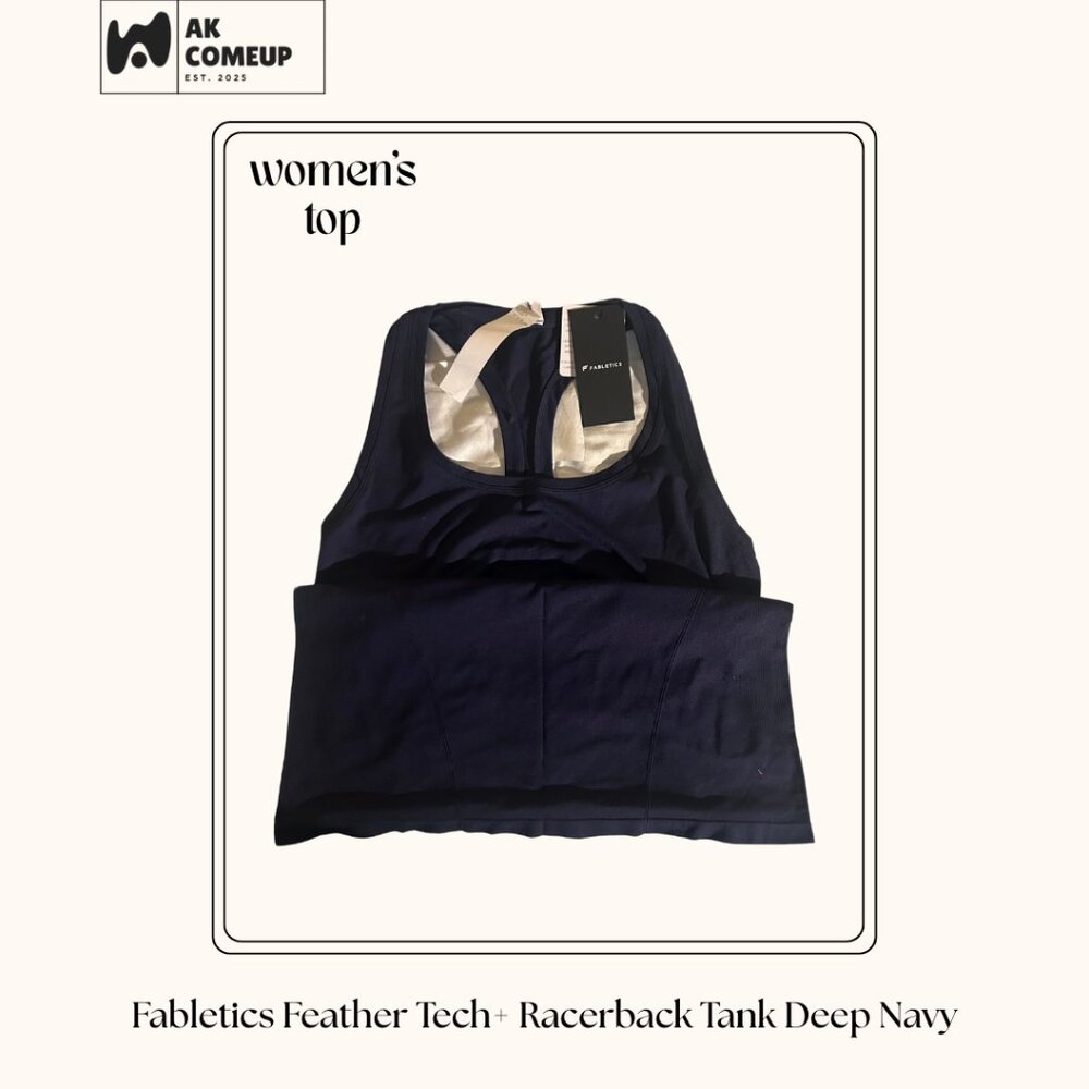Fabletics Feather Tech+ Racerback Tank Deep Navy